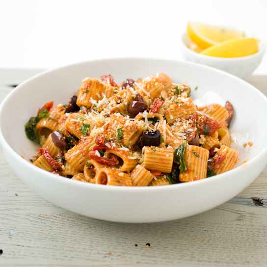 Pasta with Olives, Garlic, and Herbs