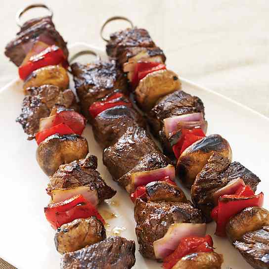 Beef and Vegetable Kebabs