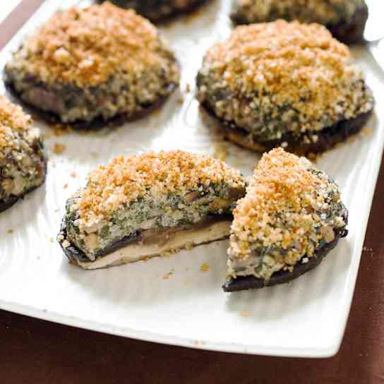 Stuffed Portobello Mushrooms with Spinach and Goat Cheese