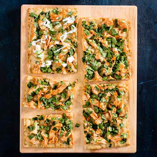 Buffalo Chicken Lavash Flatbread