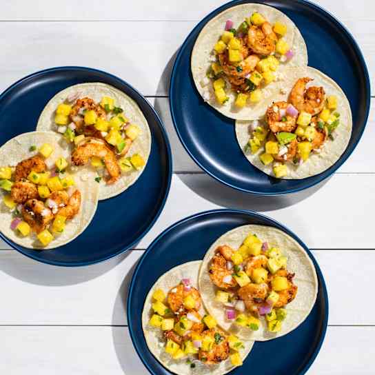 Shrimp Tacos with Pineapple Salsa