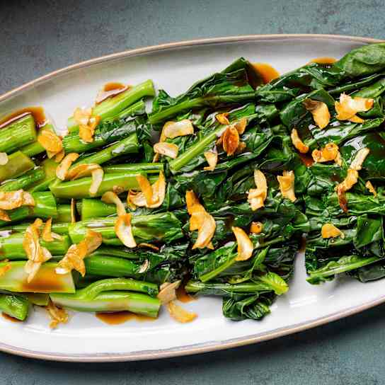 Hou Jau Gai Lan (Chinese Broccoli with Oyster Sauce)
