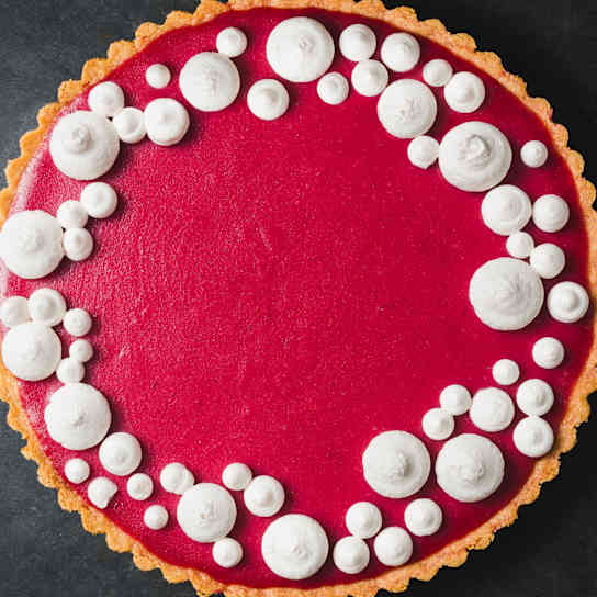 Cranberry Curd Tart with Almond Crust