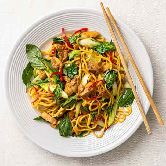 Three-Cup Chicken Noodles