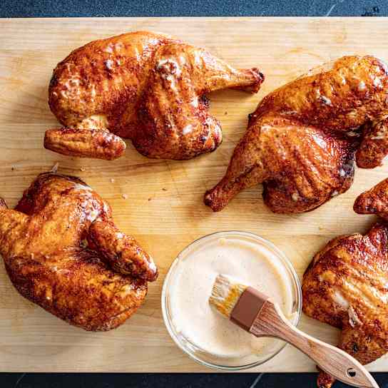 Alabama BBQ Chicken on a Gas Grill