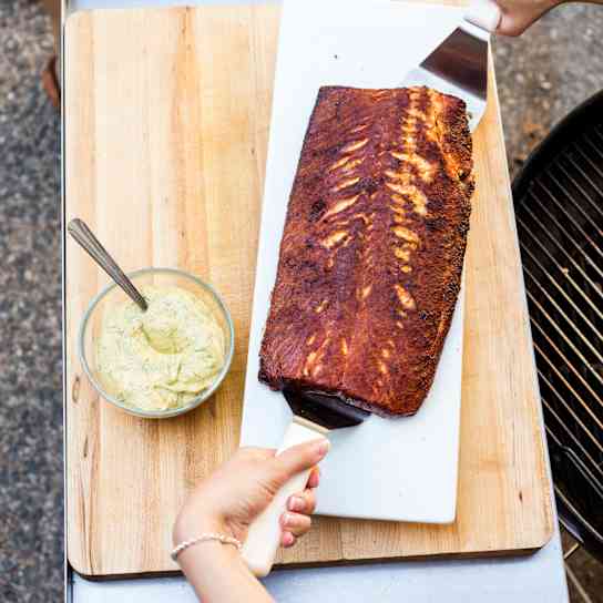 Barbecued Side of Salmon