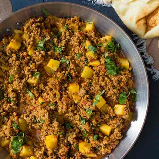 Keema Aloo (Garam Masala-Spiced Ground Beef with Potatoes) for Two