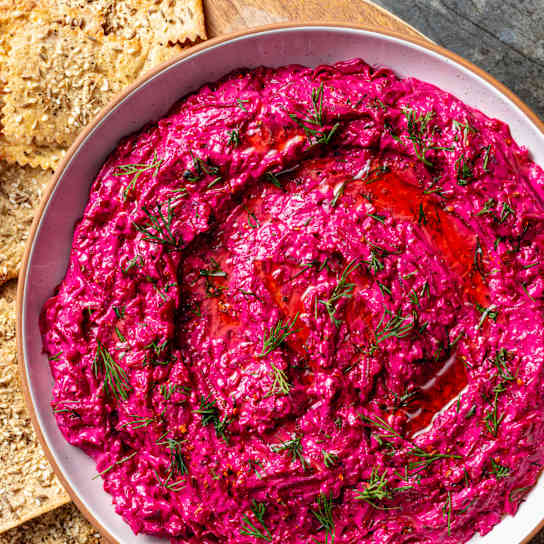 Beet Dip with Yogurt and Tahini