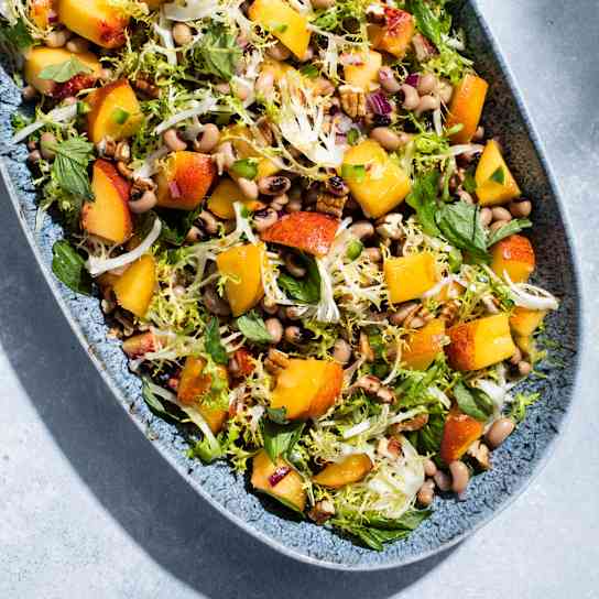 Black-Eyed Pea Salad with Peaches and Pecans