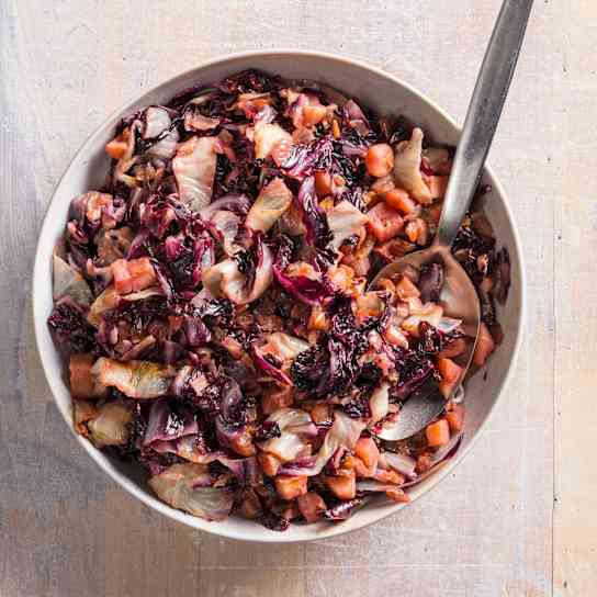 Braised Radicchio with Apple and Cream