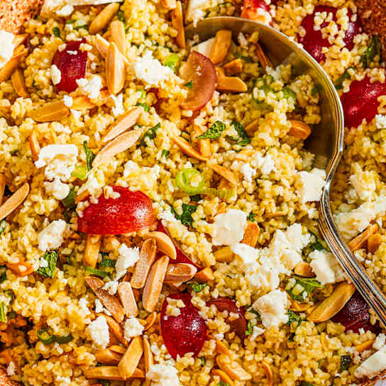 Bulgur Salad with Grapes and Feta