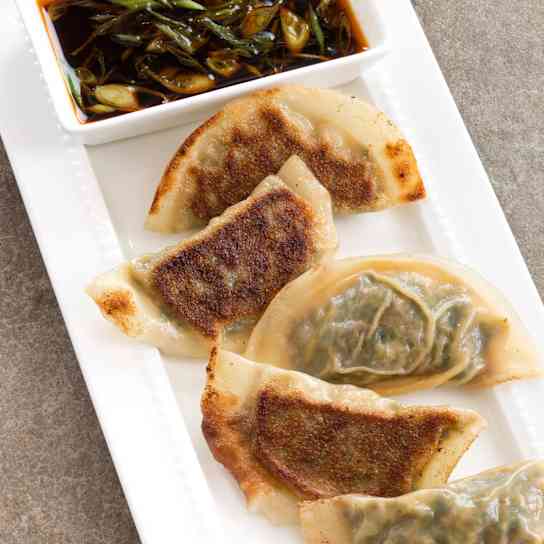 Cabbage and Mushroom Potstickers