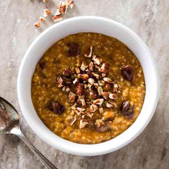 Steel-Cut Oatmeal with Carrots and Cherries