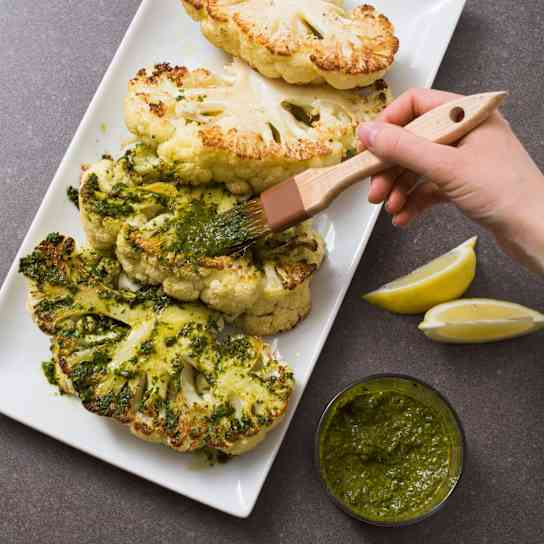 Cauliflower Steaks with Chermoula