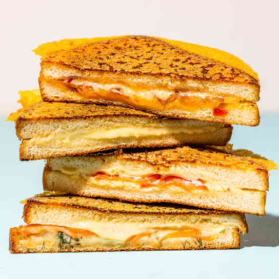 Cheddar-Crusted Grilled Cheese