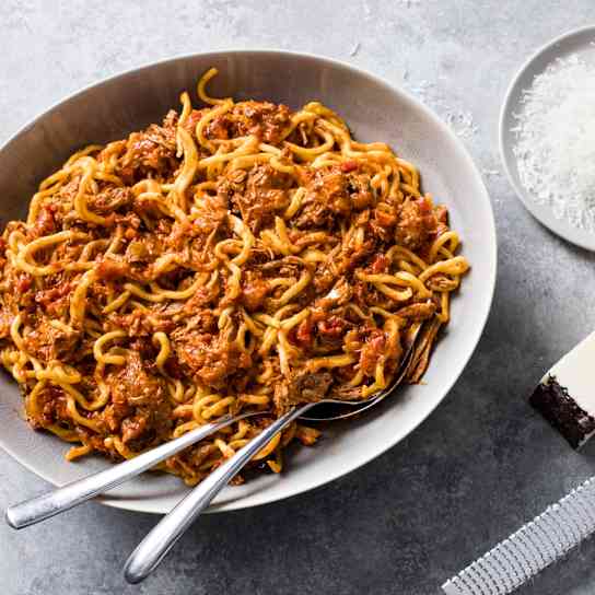 Chitarra Pasta with Lamb Ragu
