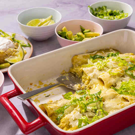 Chicken Enchiladas with Tomatillo Sauce