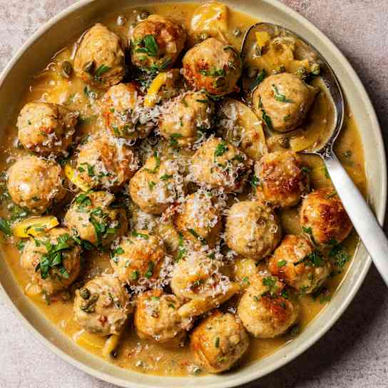 Chicken Piccata Meatballs
