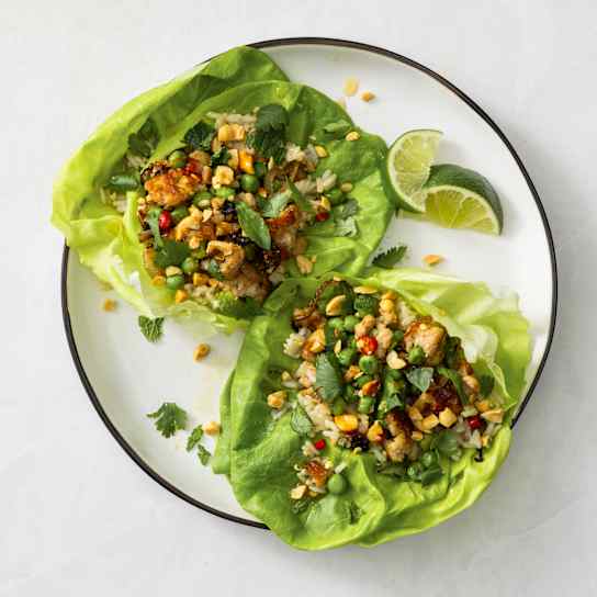 Chile-Lime Chicken Lettuce Wraps