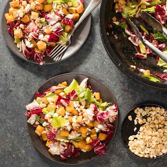 Chopped Winter Salad with Butternut Squash