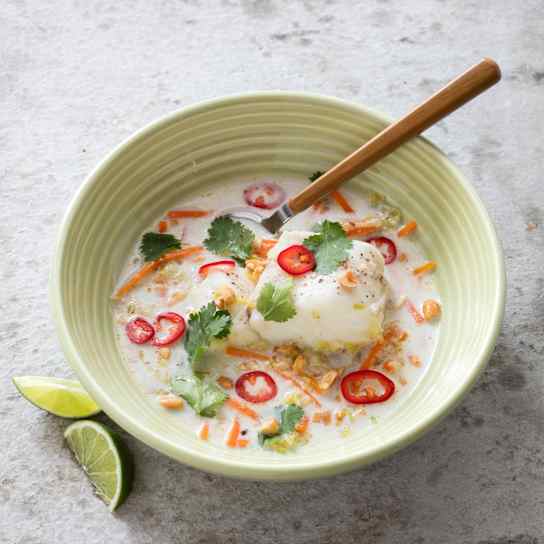 Cod in Coconut Broth with Lemongrass and Ginger