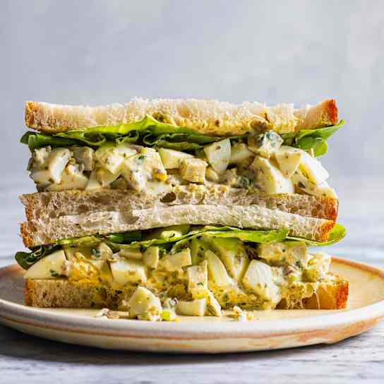 Creamy Egg Salad with Capers and Anchovies
