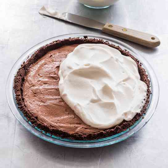 Dark Chocolate Cream Pie (Reduced Sugar)