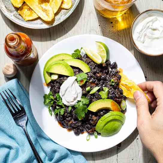 Cuban Black Beans for One