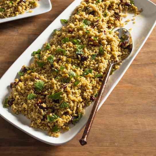 Instant Pot Freekeh Pilaf with Dates and Pistachios