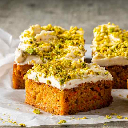 Gingery Carrot Cake with Pistachios