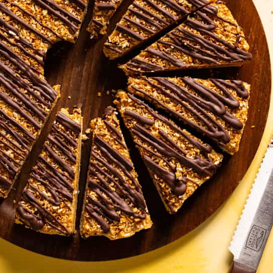 Giant Coconut-Caramel Shortbread Cookie