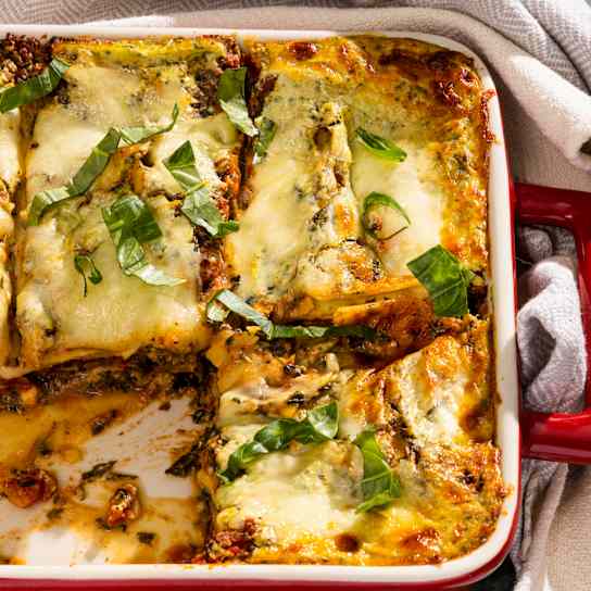 Gluten-Free Spinach and Tomato Lasagna