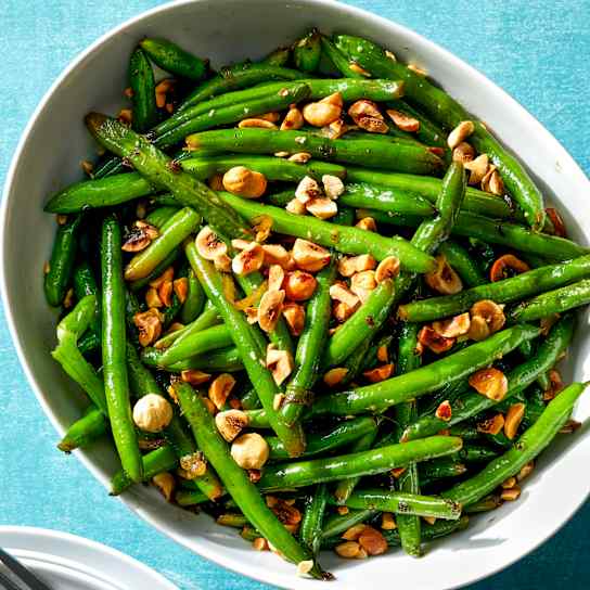 Green Beans with Browned Butter, Hazelnuts, and Sage