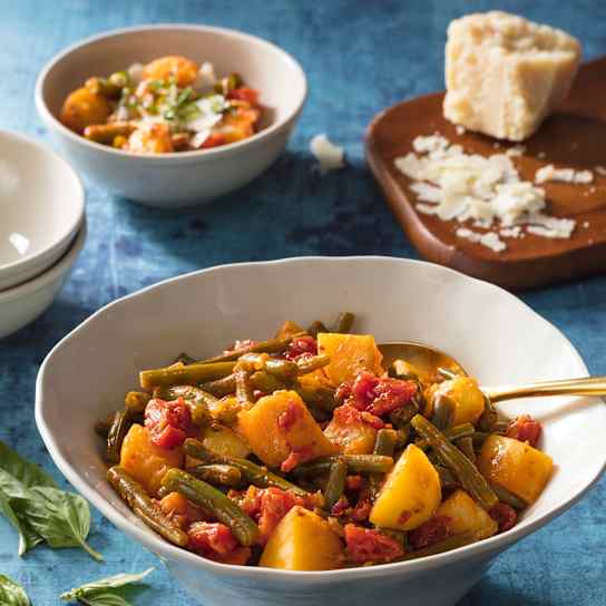 Instant Pot Green Beans with Potatoes and Basil