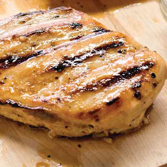 Grilled Orange-Tarragon Chicken Breasts on a Gas Grill