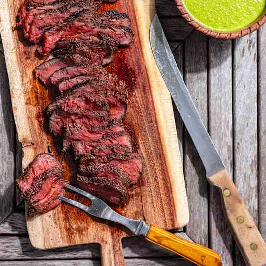 Grilled Tri-Tip with Cilantro-Lime Sauce