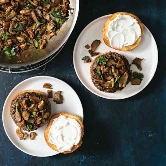 Grilled Wild Mushroom Burgers
