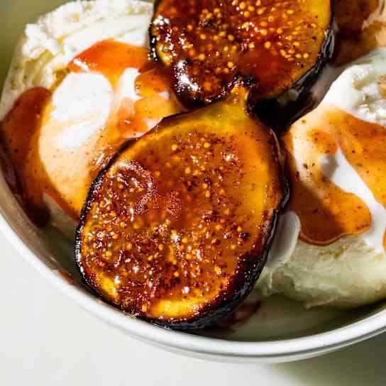 Seared Figs with Honey