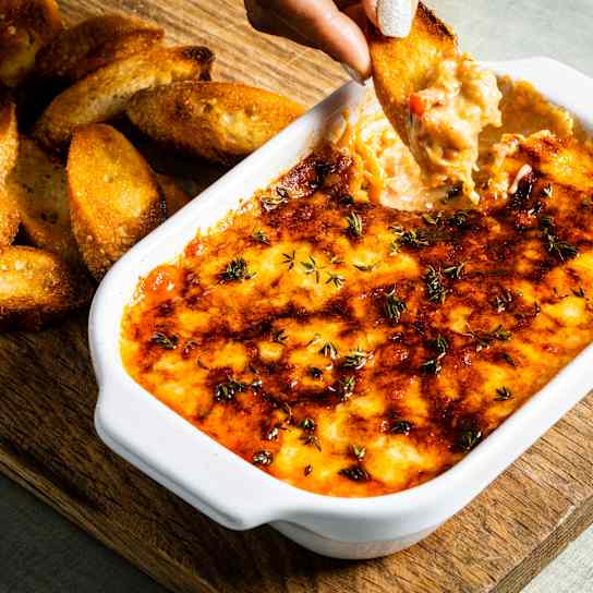 Hot Cheddar Crab Dip