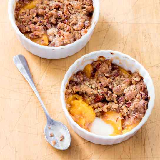 Toaster-Oven Individual Peach Crisps