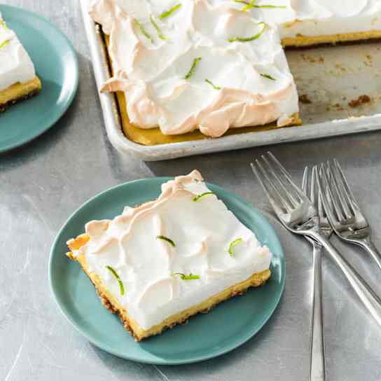 Key Lime Meringue Slab Pie