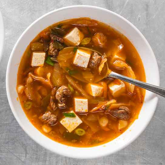Kimchi-Beef Noodle Soup