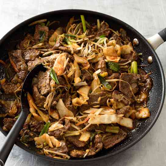 Stir-Fried Beef with Kimchi
