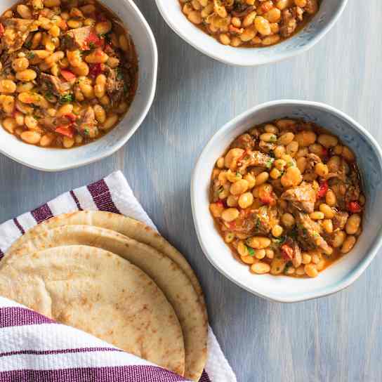 Instant Pot Moroccan White Beans with Lamb