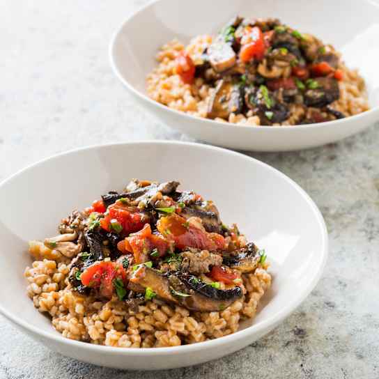 Vegan Mushroom and Farro Stew