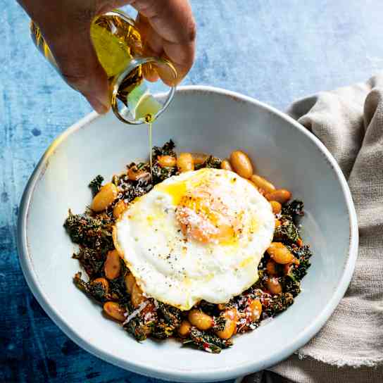 'Nduja with Beans and Greens
