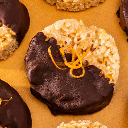 Orange and Chocolate Rice Krispies Treats