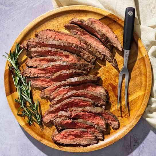 Pan-Roasted Flank Steak with Garlic-Shallot-Rosemary Marinade
