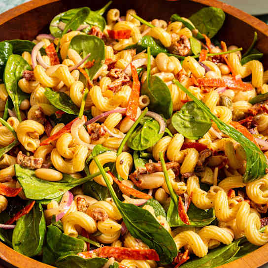Pasta, White Bean, and Spinach Salad