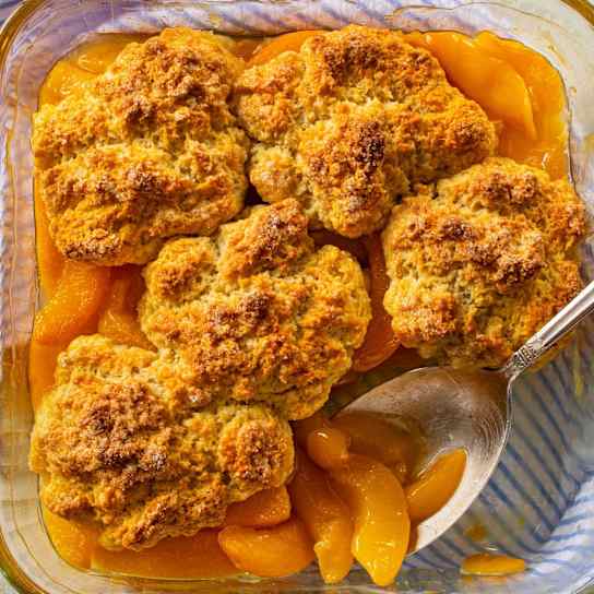 Peach Cobbler with Frozen Peaches